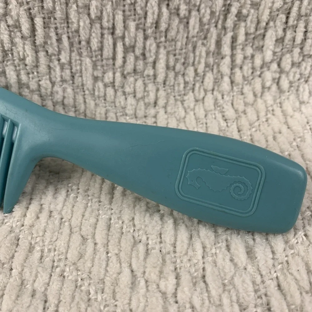 70's Vintage AVON Aqua‎ Blue Teal Seahorse Comb Long Wet Hair Detangling Comb 8